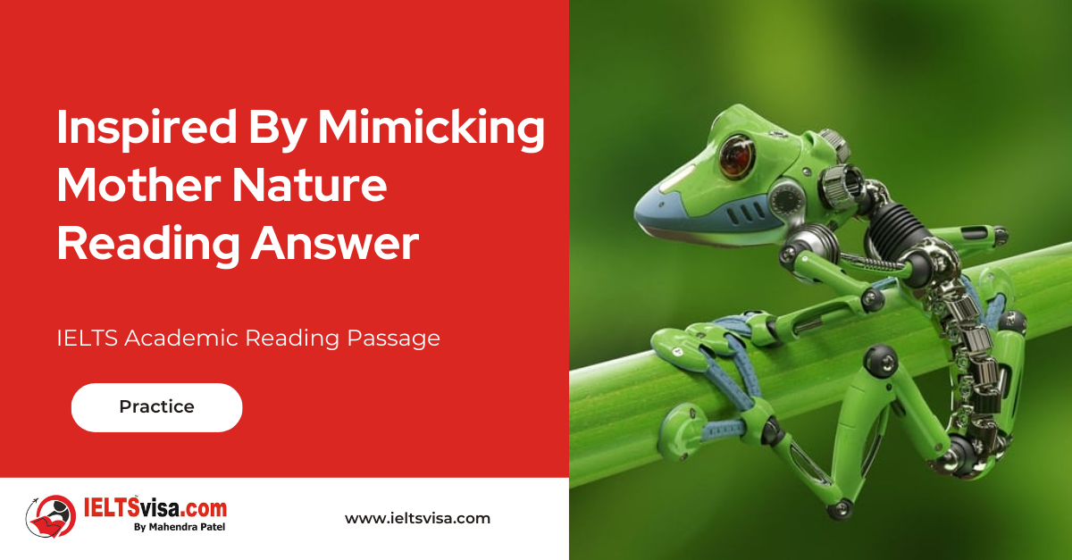 Inspired By Mimicking Mother Nature  Reading Answer