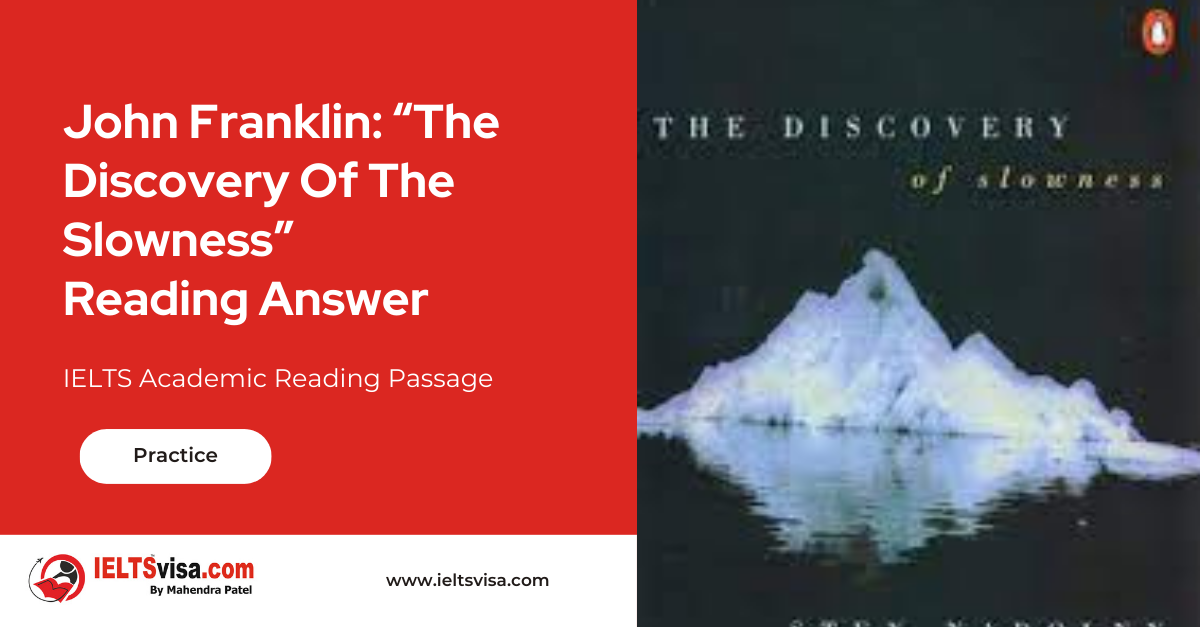 John Franklin: “The Discovery Of The Slowness” Reading Answer