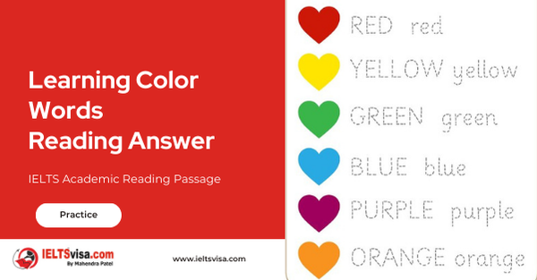 Learning Color Words Reading Answer