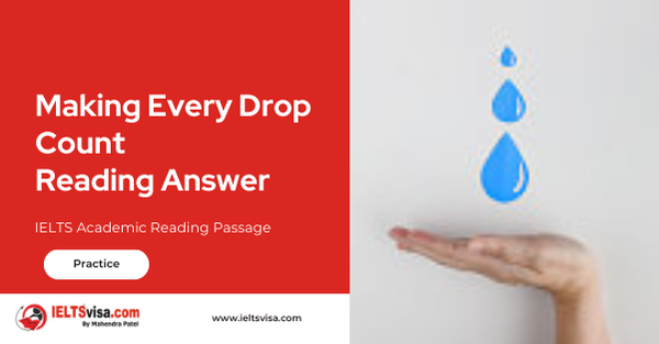 Making Every Drop Count Reading Answer