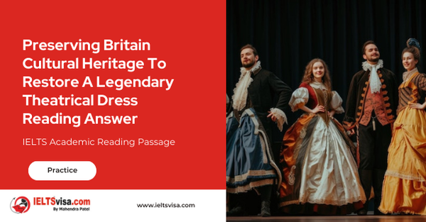 Preserving Britain Cultural Heritage To Restore A Legendary Theatrical Dress  Reading Answer