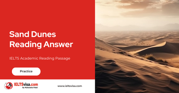 Sand Dunes Reading Answer