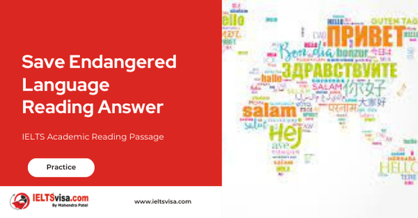 Save Endangered Language Reading Answer