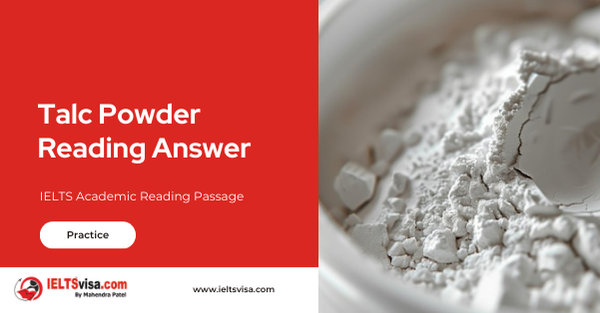 Talc Powder Reading Answer