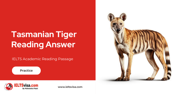 Tasmanian Tiger Reading Answer