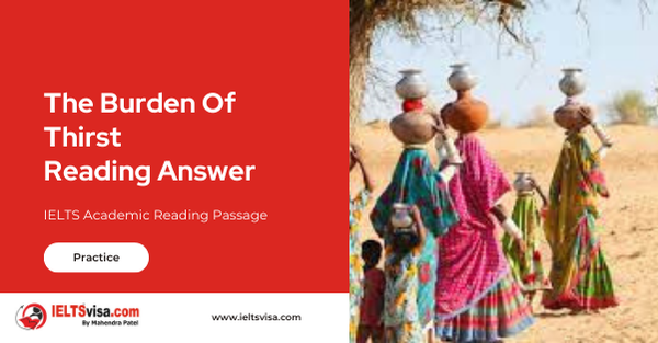 The Burden Of Thirst Reading Answer