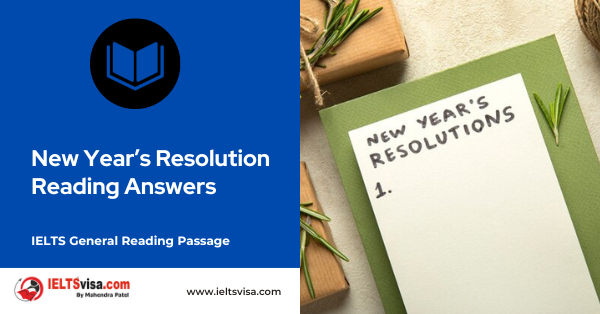 New Year’s Resolution Reading Answer