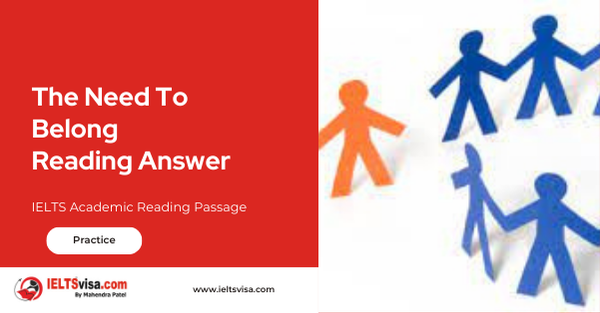 The Need To Belong  Reading Answer