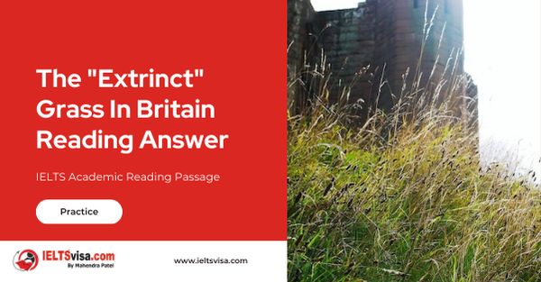 The  Extrinct Grass In Britain Reading Answer