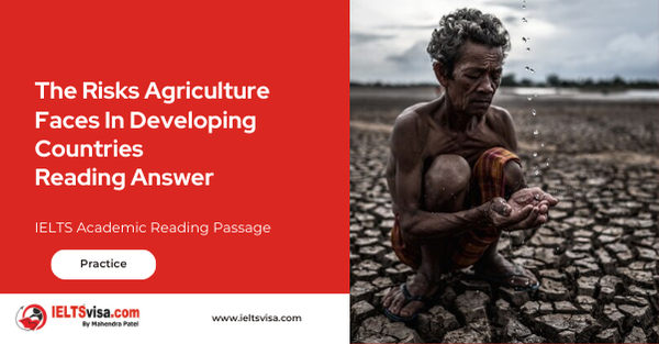 The Risks Agriculture Faces In Developing Countries  Reading Answer