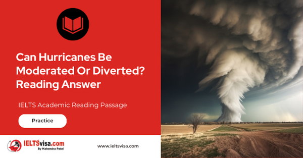 Can Hurricanes Be Moderated Or Diverted? Reading Answer