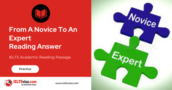 From A Novice To An Expert  Reading Answer