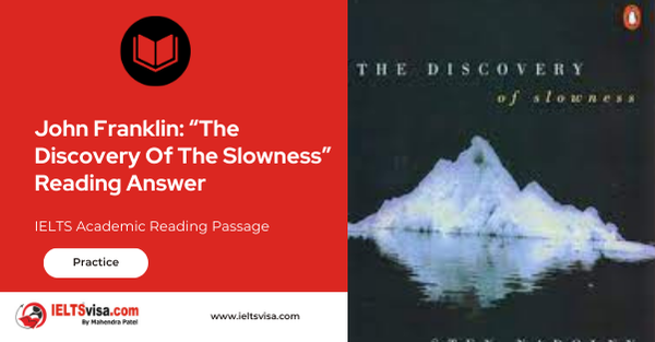 John Franklin: “The Discovery Of The Slowness” Reading Answer