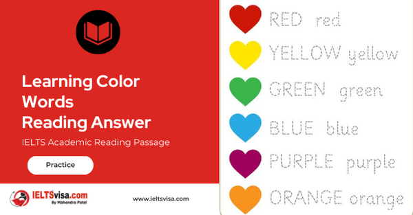 Learning Color Words Reading Answer