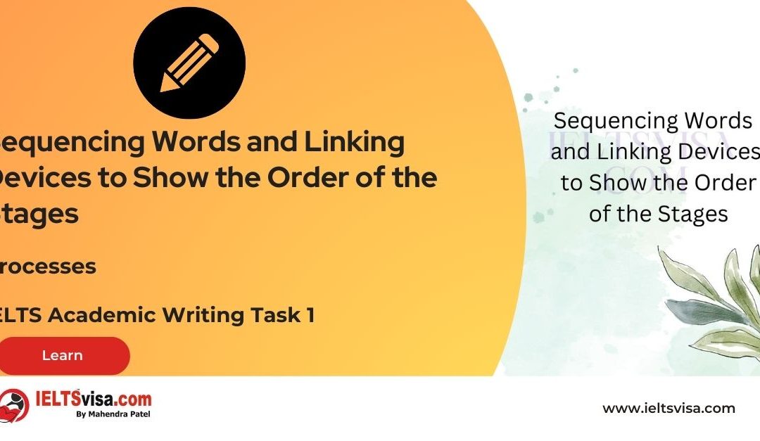 Processes – Using Appropriate Sequencing Words and Linking Devices to Show the Order of the Stages