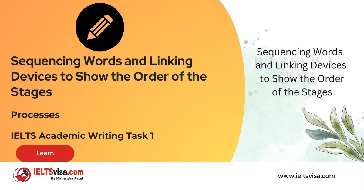 Processes – Using Appropriate Sequencing Words and Linking Devices to Show the Order of the Stages