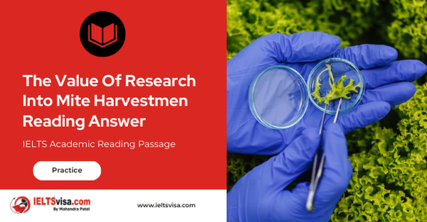 The Value Of Research Into Mite Harvestmen Reading Answer