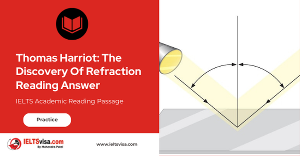 Thomas Harriot: The Discovery Of Refraction Reading Answer