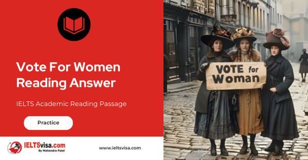 Vote For Women Reading Answer