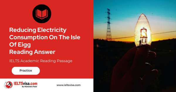 Reducing Electricity Consumption On The Isle Of Eigg  Reading Answer