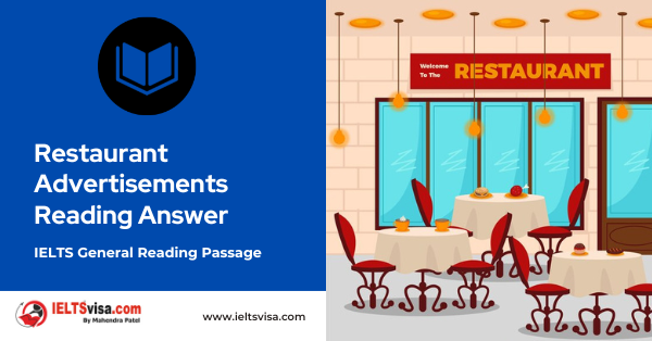 Restaurant Advertisements Reading Answer