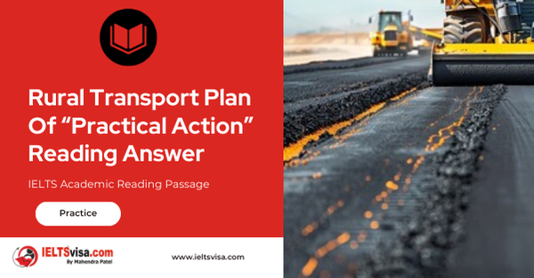 Rural Transport Plan Of “Practical Action” Reading Answer